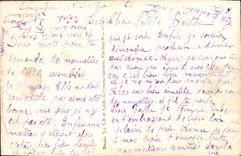 VINTAGE POSTCARD Fantasy Post offices of the armies Language of the seals