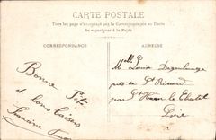 CPA Fantaisie Femme Prenom Louise Papillon