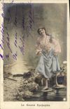 VINTAGE POSTCARD Fantasy Woman the magic source