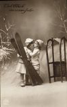 VINTAGE POSTCARD Fantasy Children Ski