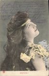 VINTAGE POSTCARD Fantasy Woman Hope