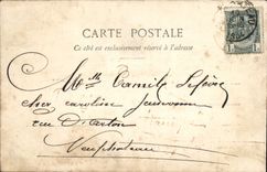 VINTAGE POSTCARD Fantasy Woman Man kisses