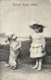CPA Fantaisie Enfant Chien
