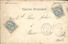 VINTAGE POSTCARD Fantasy Woman the husband the friend