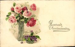 CPA Fantaisie Fleurs