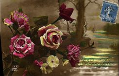 CPA Fantaisie Fleurs