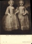 VINTAGE POSTCARD Fantasy Beautiful Mrs. Infante and Mrs. Henriette Children Museum of Versailles