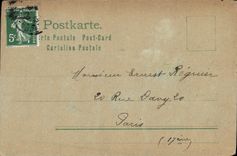 VINTAGE POSTCARD Fantasy Woman Thought of friend (painted with the hand)