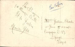 VINTAGE POSTCARD Fantaisie Flowers Horseshoe Coeur