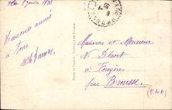 CPA Fantaisie Fleurs Fer a cheval