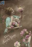 VINTAGE POSTCARD Fantaisie Woman Lives Marie Sainte