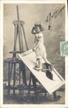 CPA Fantaisie Enfant Peintre