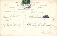 CPA Fantaisie Homme Fleurs