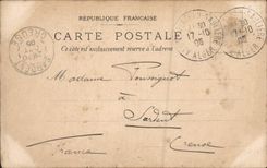 VINTAGE POSTCARD Fantaisie Women Battles of feathers