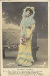 VINTAGE POSTCARD Fantasy Woman Unhappy love affair