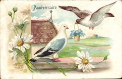 CPA Fantaisie Oiseaux