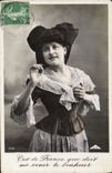VINTAGE POSTCARD Fantaisie Woman Caps Folklore