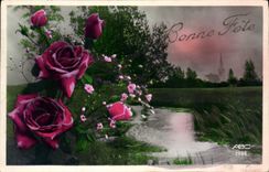 CPA Fantaisie Fleurs