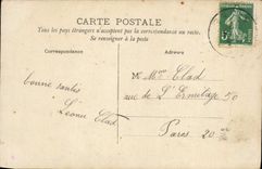 VINTAGE POSTCARD Fantasy Child Rheims Train