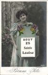 VINTAGE POSTCARD Fantasy Woman Sainte Louise