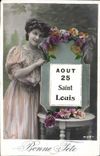 VINTAGE POSTCARD Fantasy Woman Saint louis