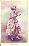 VINTAGE POSTCARD Fantasy Woman the range Louis XV