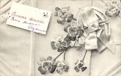 CPA Fantaisie Fleurs Trefle 