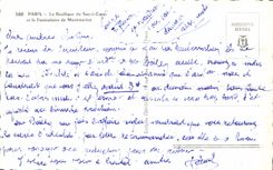 MODERN CARD Paris the basilica of the Sacring Heart and the funicular of Montmartre