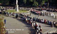 MODERN CARD Heavy Procession of the Very Blessed Sacrament In front of the Couronnee Virgin