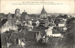 CPA Dreux Vue Generale Eglise St Pierre et l'hospice La tour de l'ancien Hotel de ville