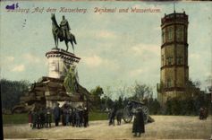 CPA Duisburg Auf dem Kaiserberg Denkmal Und Wasserturm