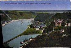 CPA Essen Ruine Rheinfets Unter St Goar