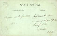 VINTAGE POSTCARD Nogent Rotrou the Castle Seen of the street St Laurent