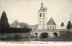 CPA Nogent Le Rotrou Le Pont et L'Eglise