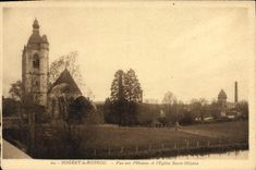 CPA Nogent Le Rotrou Vue Sur l'Huisne et l'eglise Saint Hilaire 