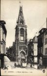 CPA Amiens L'Eglise Saint Leu Tramway