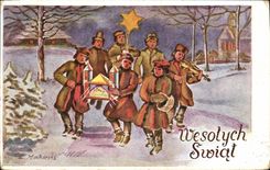 VINTAGE POSTCARD Mucharski Violin