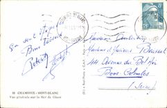 POSTAL MODERNA Chamonix Mont Blanc ve en el mar del hielo