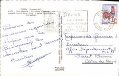 CPM Dreux Vue Generale La Caisse d'Epargne Eglise Saint Pierre le beffroi 