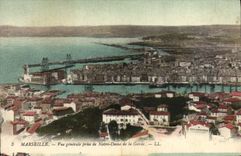 CPA Marseille Vue Generale Prise De Notre Dame De la Garde