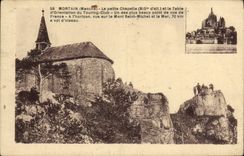 CPA Mortain La Petlte Chapelle et la table D'Orientation du Touring Club 
