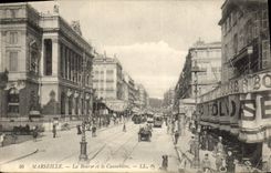 CPA Marseille La Bourse Et La Cannebiere