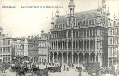 CPA Bruxelles La Grand Place Et La Maison Du Roi (bonne animation)