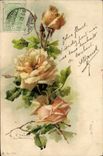 VINTAGE POSTCARD Fantasy Flowers Romania Rumania