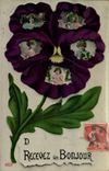 VINTAGE POSTCARD Fantasy Woman Children Flower