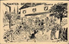 CPA Fantaisie Nantes Beurre Blanc Sortie de table 