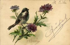 CPA Fantaisie Oiseau