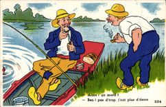 CPA Fantaisie Peche Pecheur 