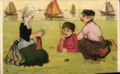 CPA Fantaisie Volendam Pays-Bas Folklore 