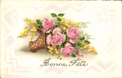 CPA Fantaisie Fleurs